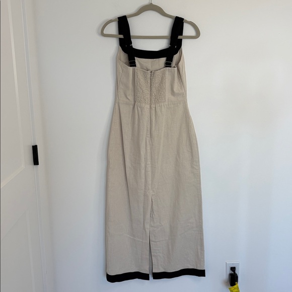 Abercrombie & Fitch Linen Blend Squareneck Column Midi Dress - Picture 7 of 8